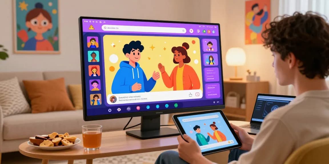 Engaging character AI NSFW chat platform experience in a cozy setting.