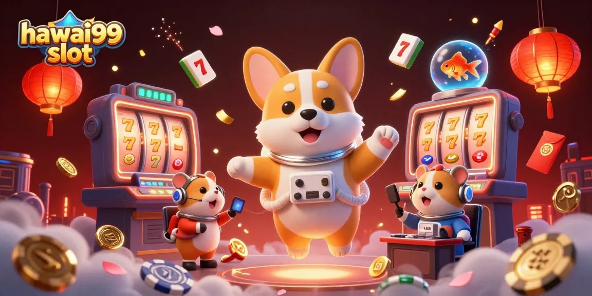 Experience thrilling gameplay with hawai99 slot in a vibrant space casino scene.