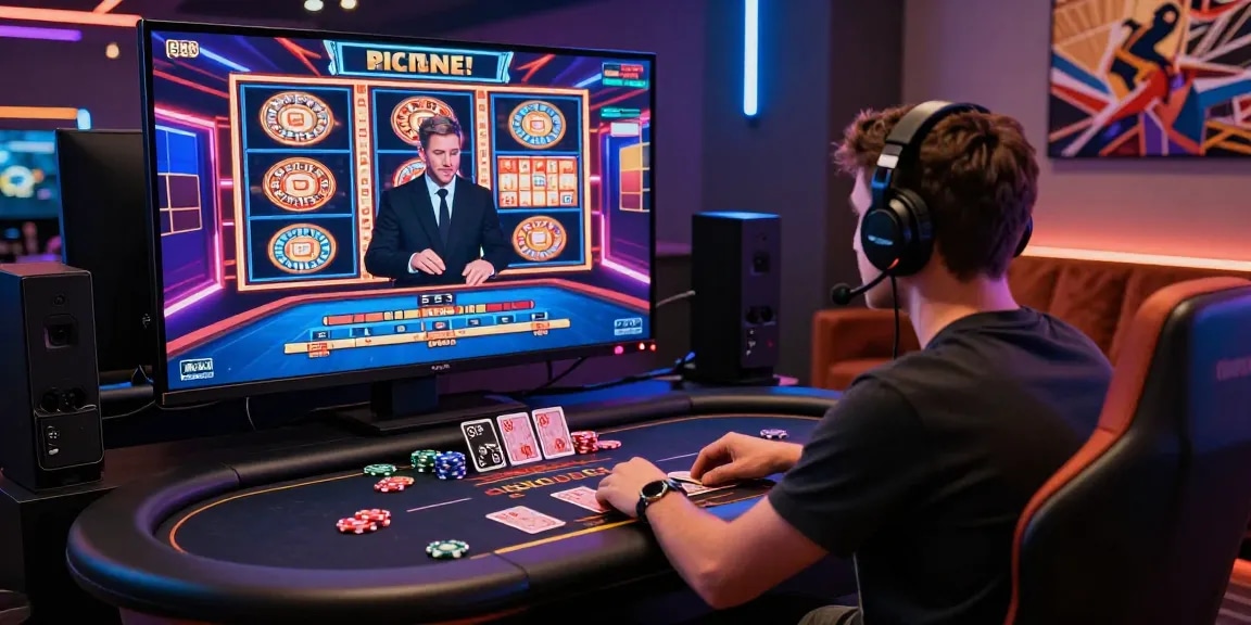 Expérience de jeu en ligne passionnante dans un casino en ligne avec des machines à sous dynamiques, des cartes et un croupier virtuel interactif.