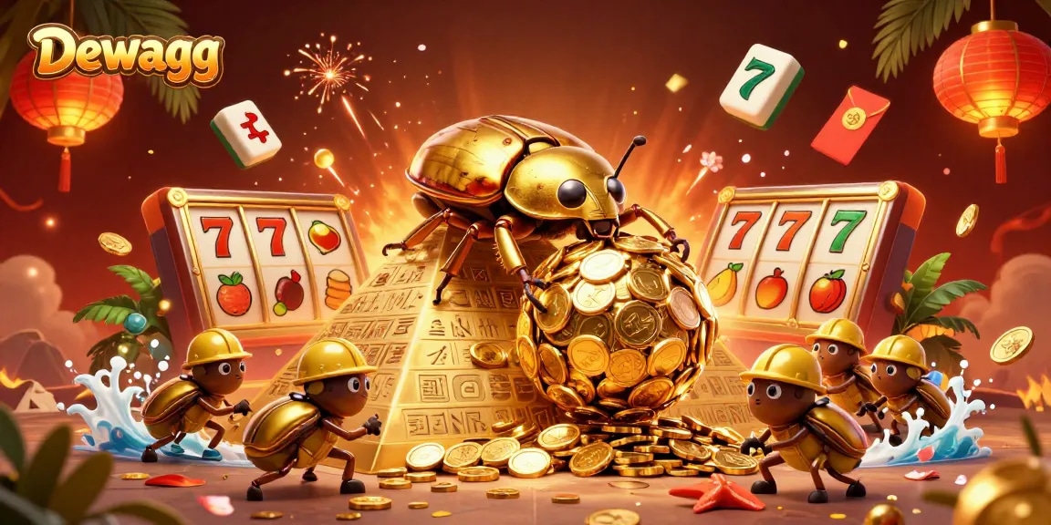 Check out Dewagg's exciting slot games featuring golden coins and dynamic symbols.