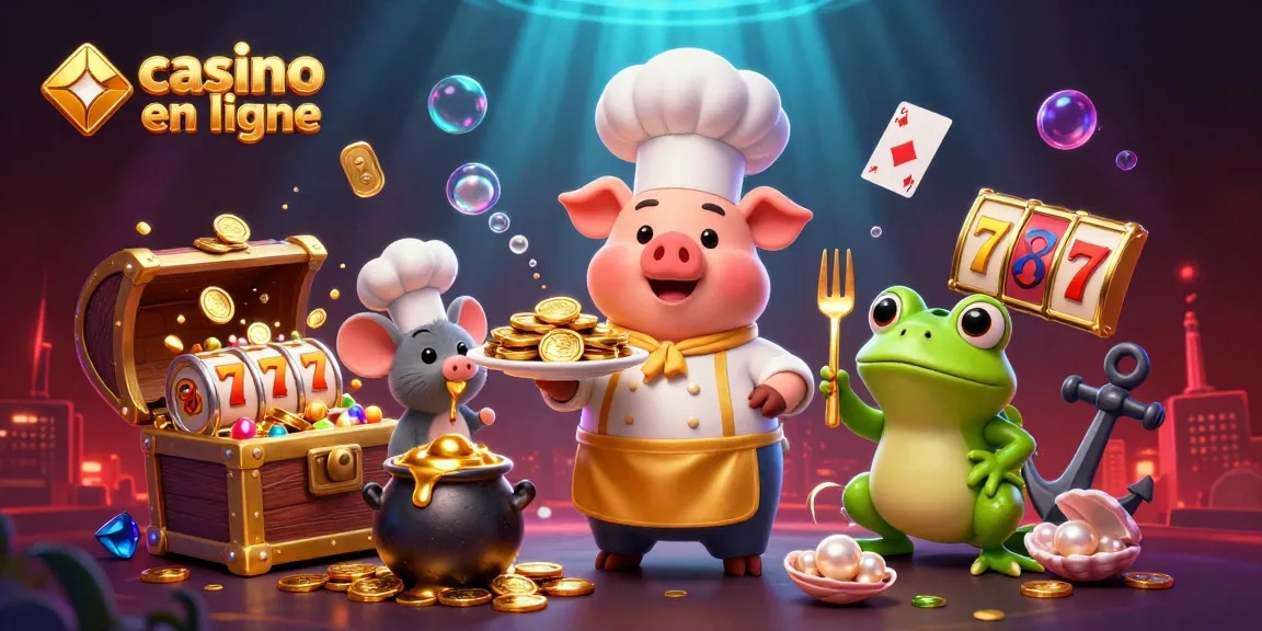 Jouez à casino en ligne avec des personnages amusants dans un décor coloré et captivant.