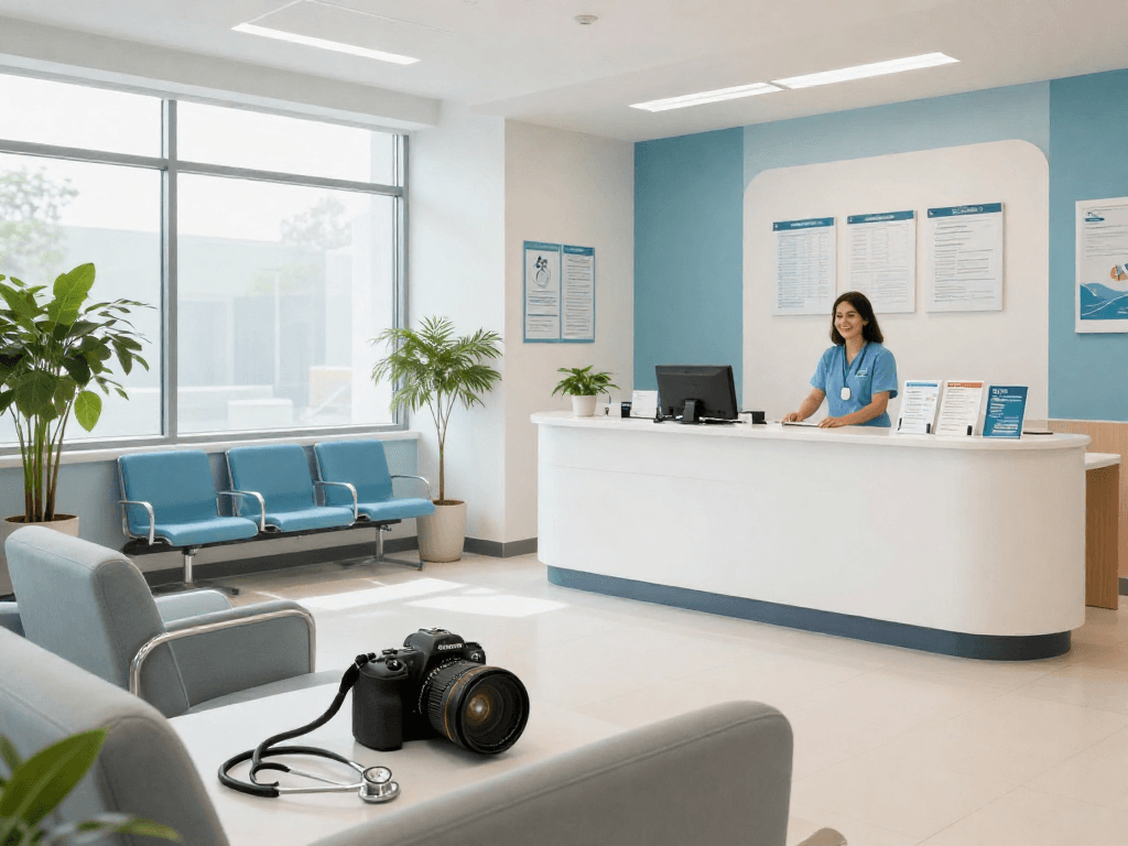 "slot7000 healthcare services image featuring a modern clinic and patient care."