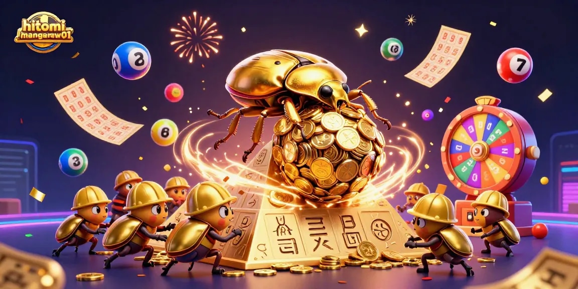 Play exciting games at hitomi-mangaraw01, featuring vibrant lottery elements and casino symbols.
