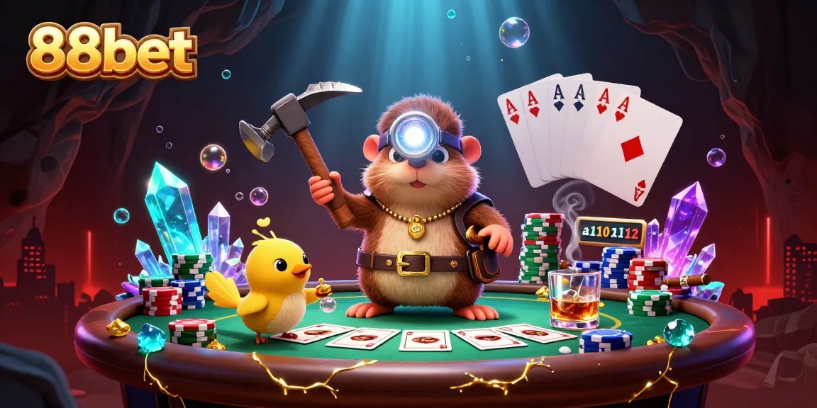 Experience thrilling gameplay with 88bet while treasure hunting in a vibrant casino scene.