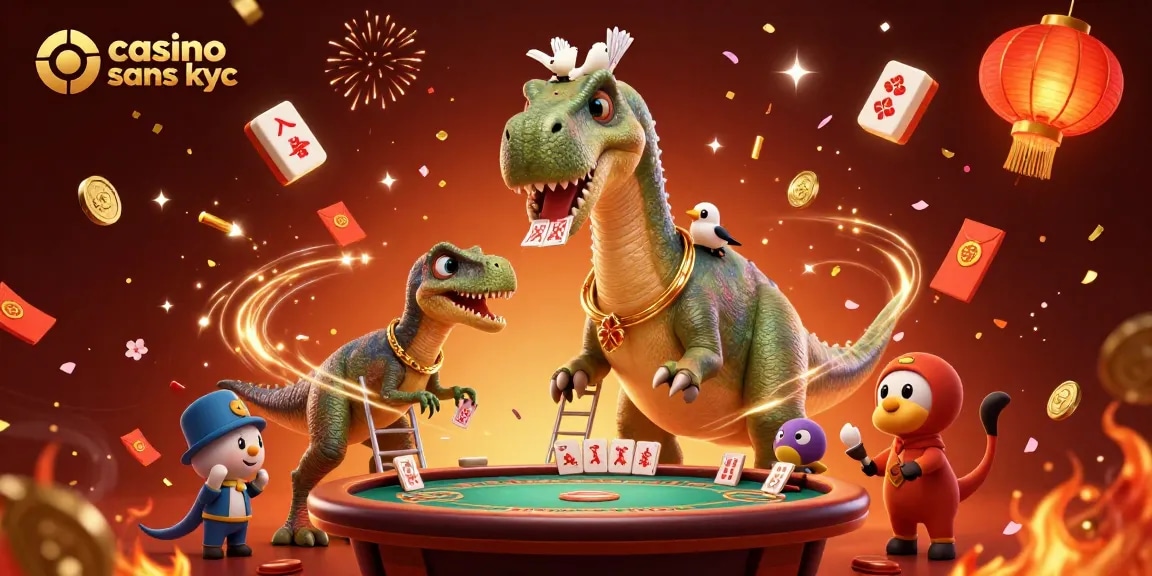 Jouez à des jeux passionnants dans un casino sans KYC avec des créatures fascinantes et des éléments lumineux.