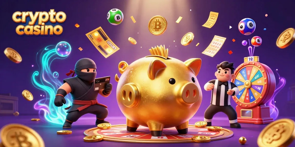 Venez découvrir l'expérience immersive d'un crypto casino avec des jeux dynamiques et des pièces en or.