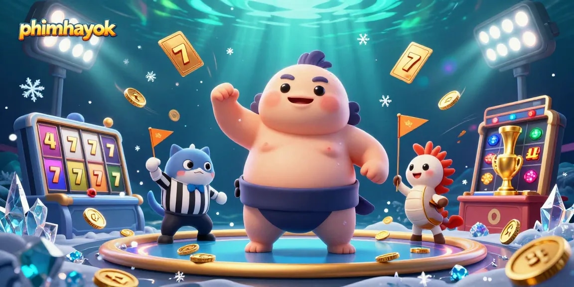 Engage in gaming excitement with Phimhayok by watching dynamic slots gameplay in a vibrant underwater scene.