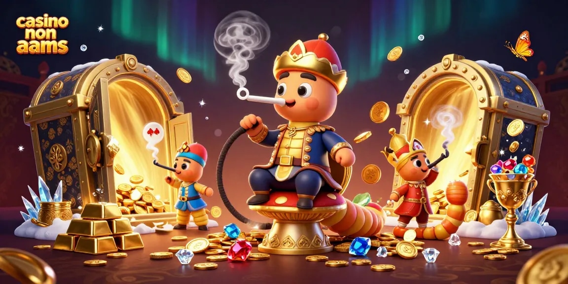 Scopri i casinò non AAMS con il maestro narghilè mentre gioca a poker tra tesori scintillanti.