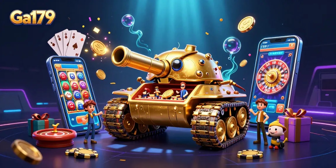 Experience thrilling action at Ga179 with vibrant slot games, casino miniatures, and dynamic confetti bursts!