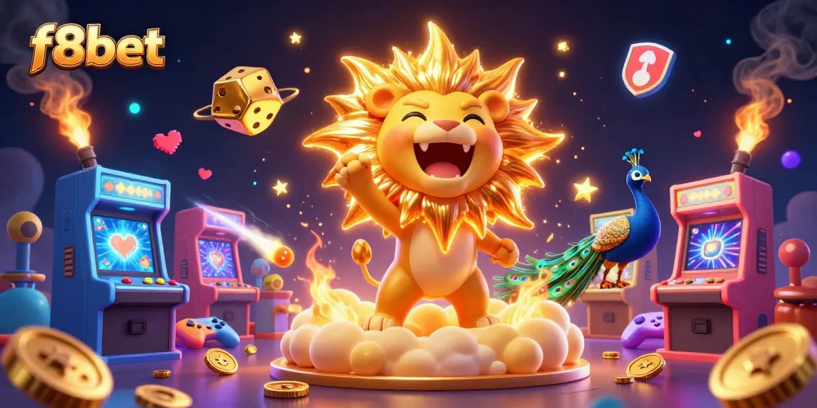 Catch thrilling f8bet gaming moments with vibrant characters and stunning visuals in this dynamic casino illustration.