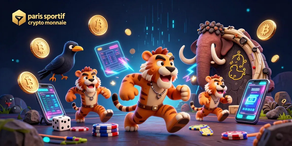 Visitez le monde des paris sportif crypto monnaie avec des personnages captivants et des éléments dynamiques.