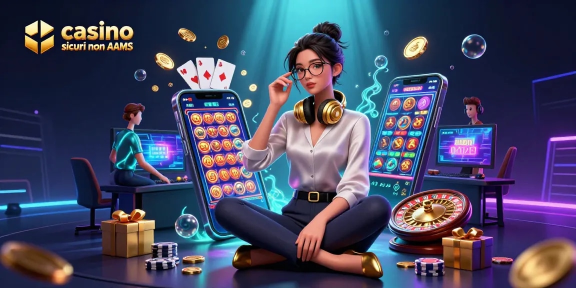 Gioca e vinci nei casino sicuri non AAMS con un giocatore esperto in un vivace setup di gioco.