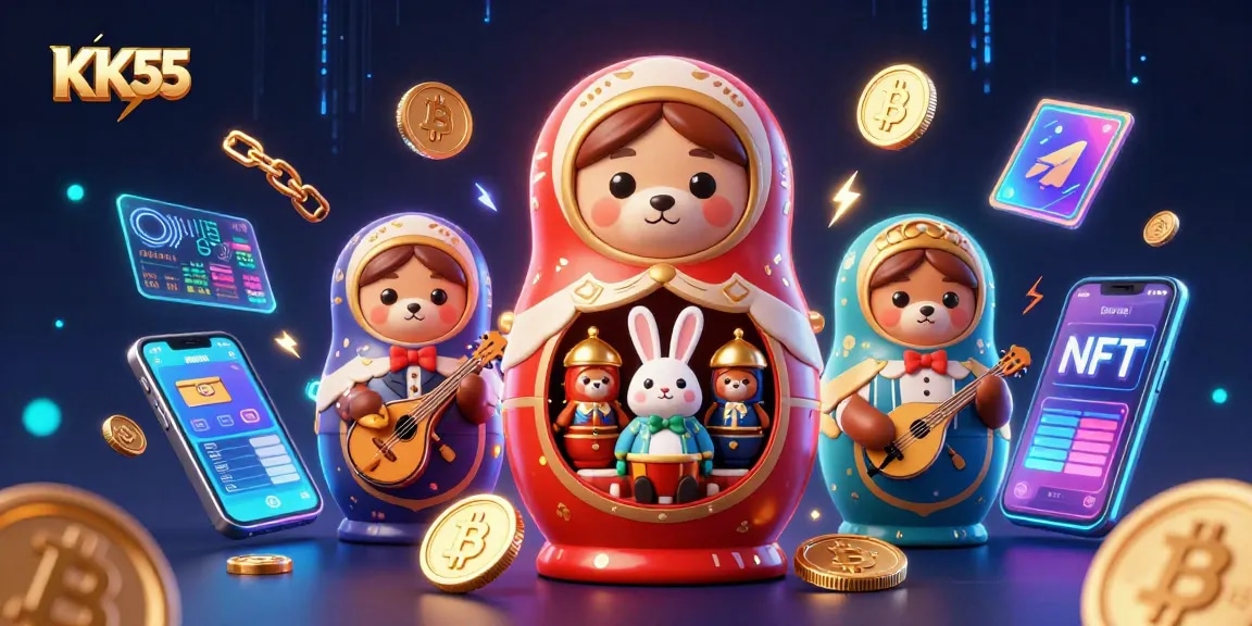 Experience thrilling casino action with KK55, featuring dynamic bears and crypto elements.