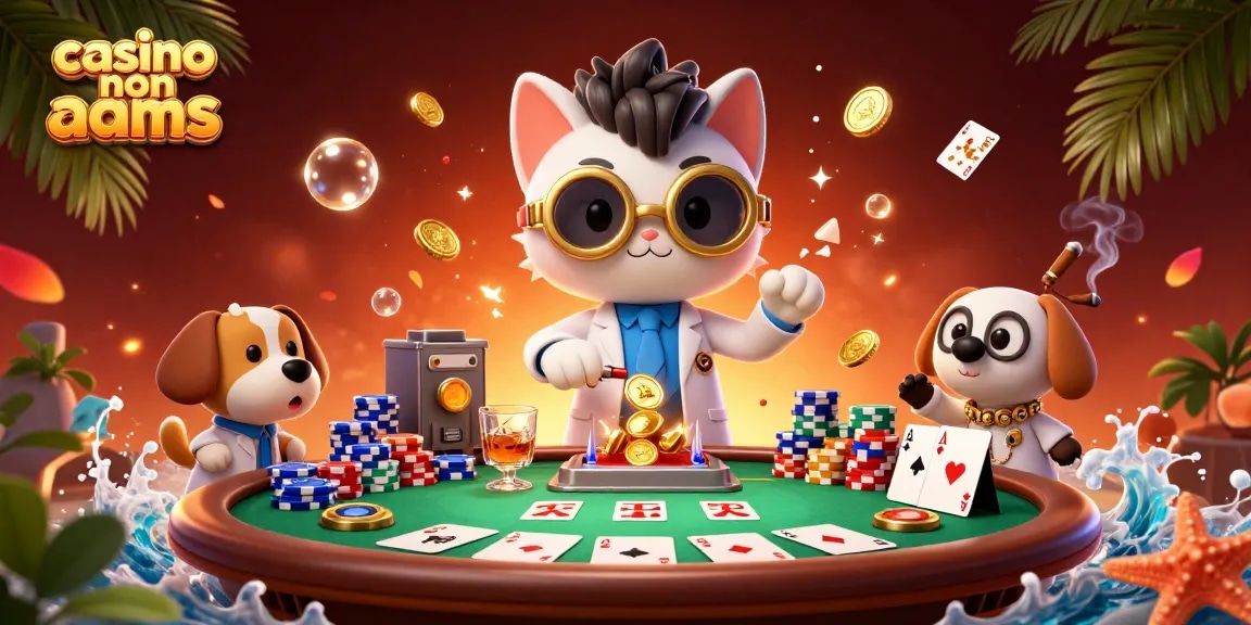 Scopri l'emozione nei casino non AAMS con entusiasmanti attività di poker e una vivace illustrazione 3D.