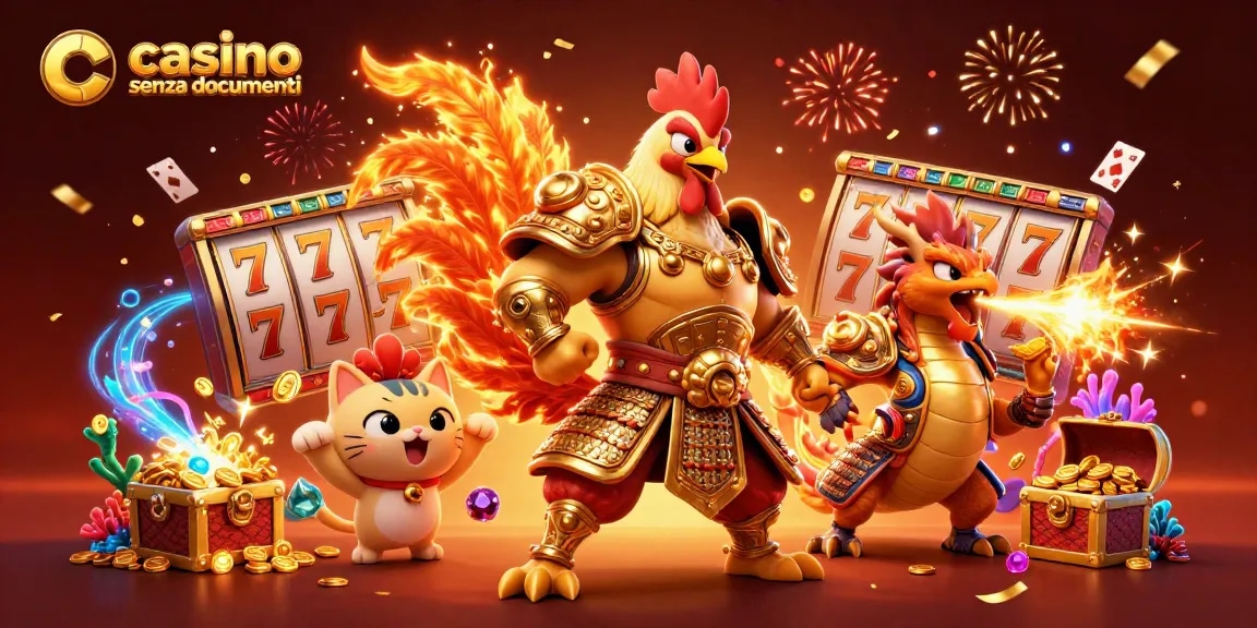 Gioca a giochi emozionanti presso il vibrante casinò senza documenti, con personaggi dinamici e elementi iconici delle slot.