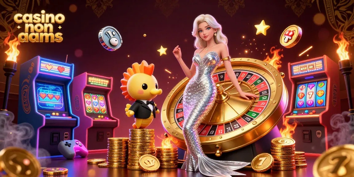 Immergiti nell'emozionante atmosfera dei casino non AAMS con elementi di gioco vividi e un'illustrazione sorprendente.