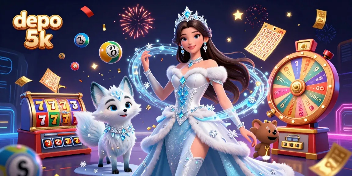 Engage with depo 5k slot games in a vibrant and festive casino atmosphere filled with excitement.