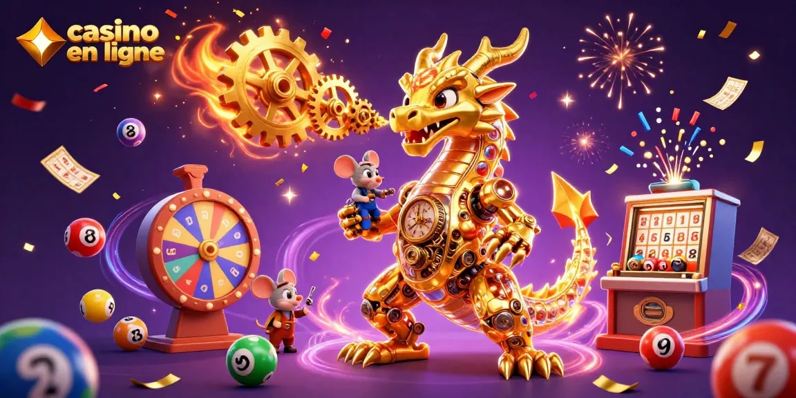 Jouez au casino en ligne avec des dragons et des éléments de loterie captivants.