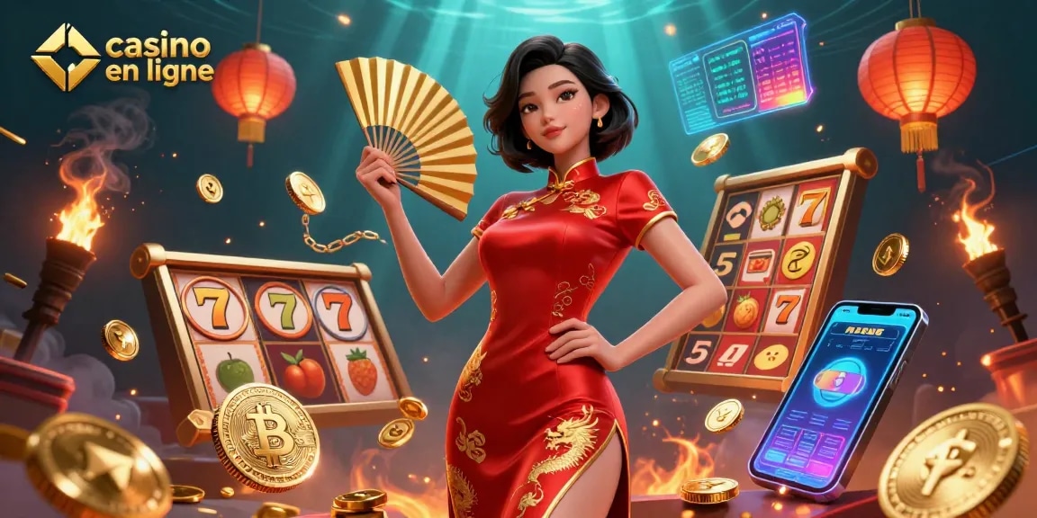Vivez l'excitation du casino en ligne avec des jeux dynamiques et des pièces d'or qui tombent autour des joueurs.