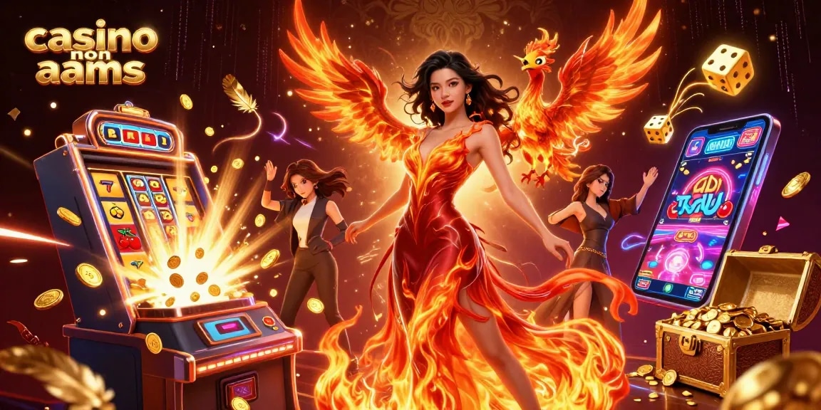 Interagisci con i casino non aams attraverso un'illustrazione digitale 3D vivace che mostra elementi di gioco emozionanti.