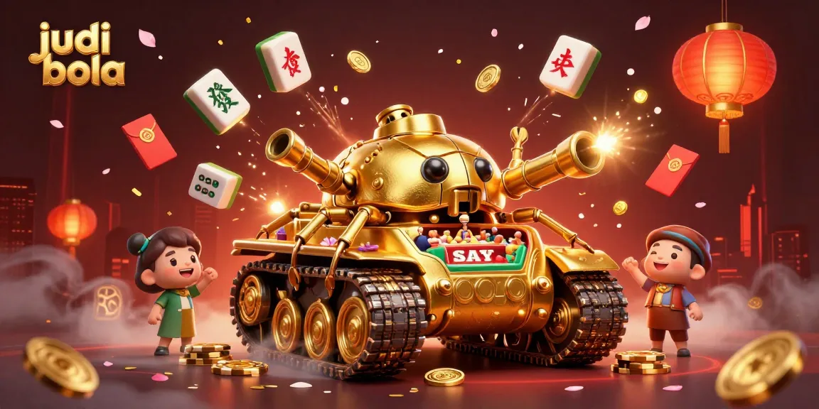 Engage with judi bola action in a vibrant 3D casino scene featuring a golden beetle tank casino.