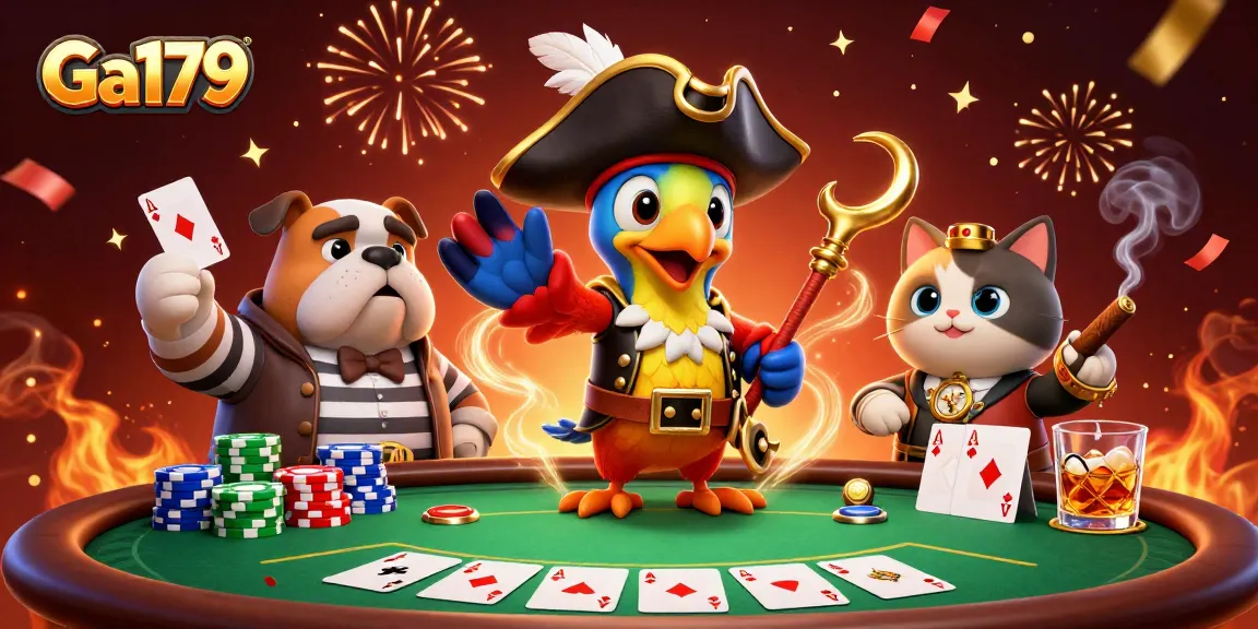 Experience thrilling poker action at Ga179 with vibrant characters and dynamic gameplay elements.