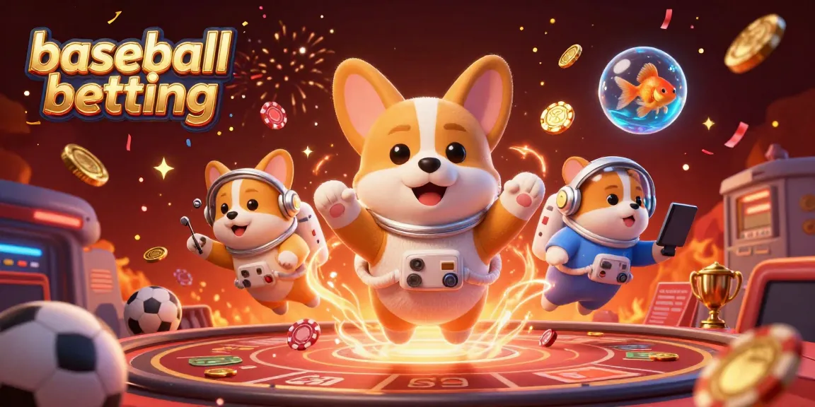 Engage in baseball betting with fun characters in a thrilling space casino scene.