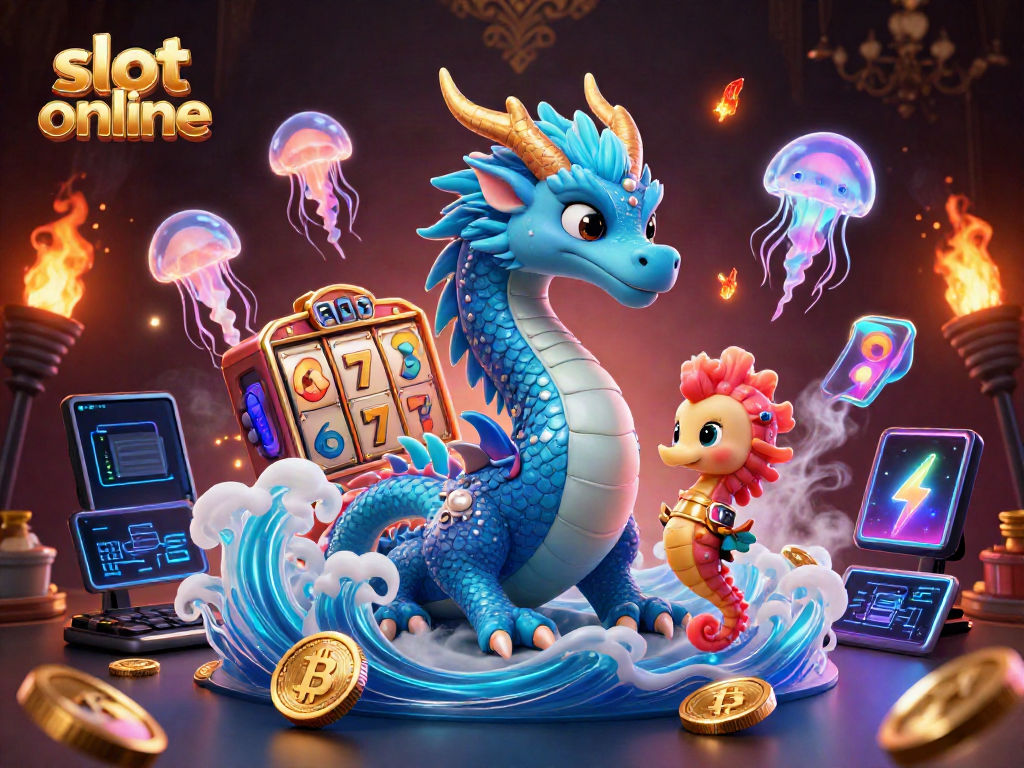 Mainkan slot online dengan dragon laut dan knight seahorse dalam ilustrasi 3D menakjubkan