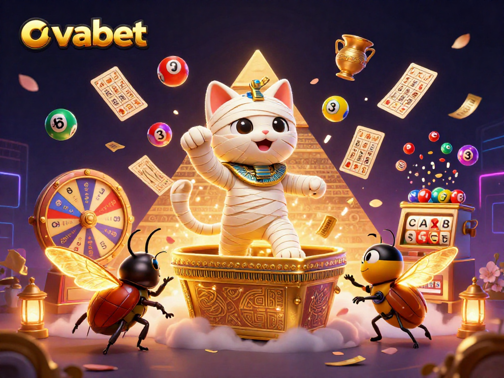 Engage with fun and excitement at ovabet's dynamic pyramid casino, featuring unique characters and gaming elements.