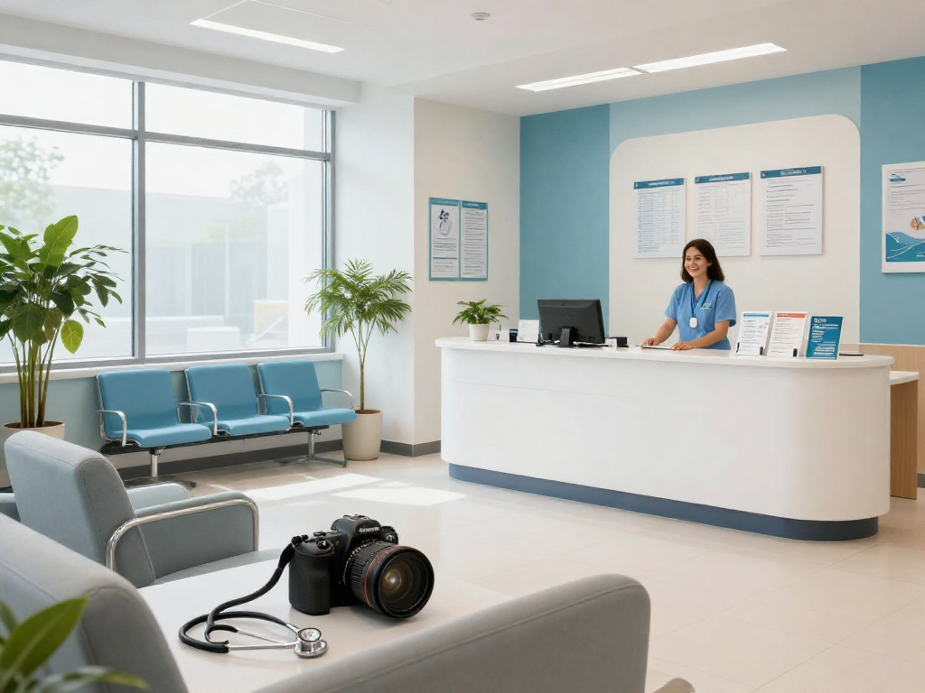 "slot7000 healthcare services image featuring a modern clinic and patient care."