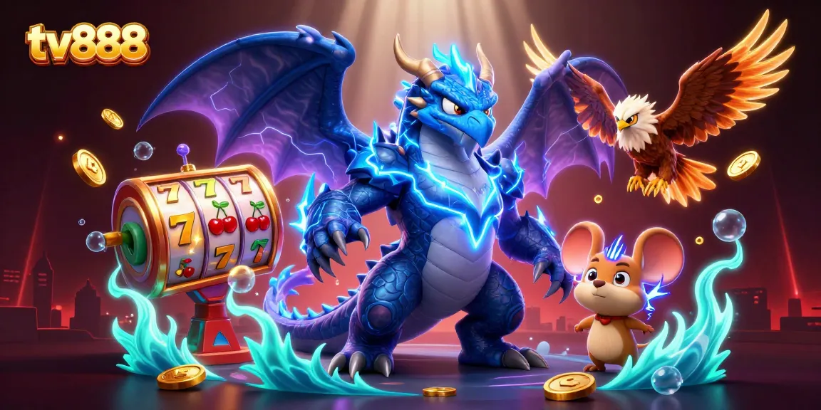 Experience exciting gameplay at tv888 with dynamic slot reels, vibrant characters, and thrilling jackpot action!