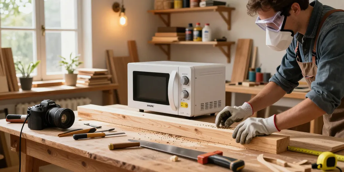 SHASHEL® microwave device effectively eliminating wood-boring insects in artisan workshop.