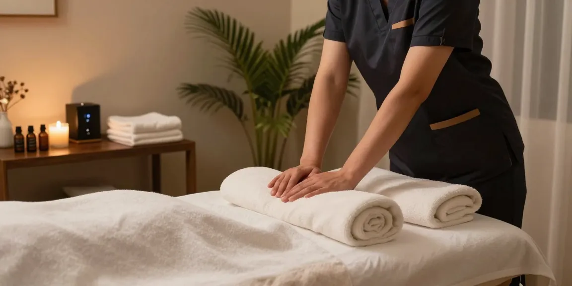 하남출장마사지 therapy session with serene ambience and essential oils