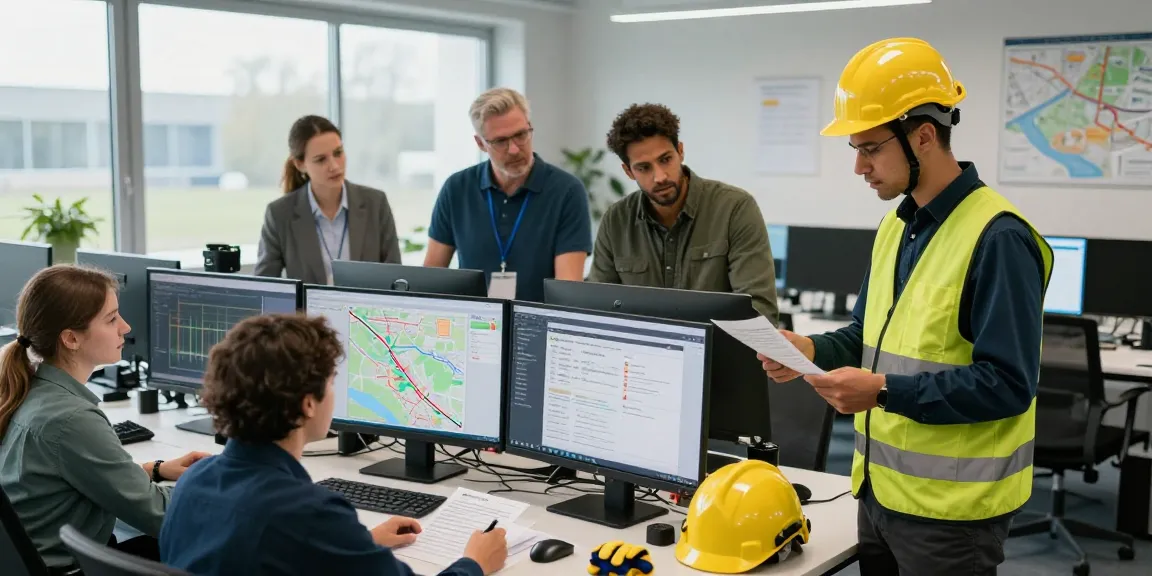 Professionelles Team für Gefahrguttransport von Dortmund koordiniert Logistik mit Sicherheitsstandards und ADR-Dokumentationen.