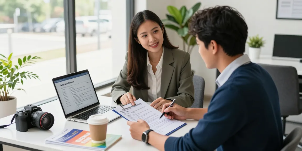 Hospitality resume writing guide scene with a professional assisting a client in creating a resume.