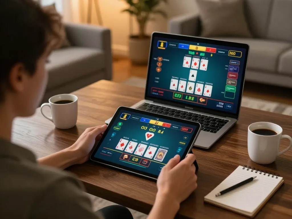 Engaging gameplay on link chính thức SC88 using a tablet for a live dealer blackjack experience
