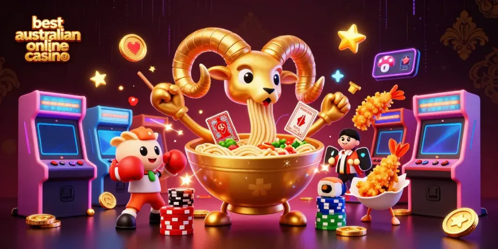 Explore vibrant gaming fun at the best australian online casino featuring unique characters and arcade elements.