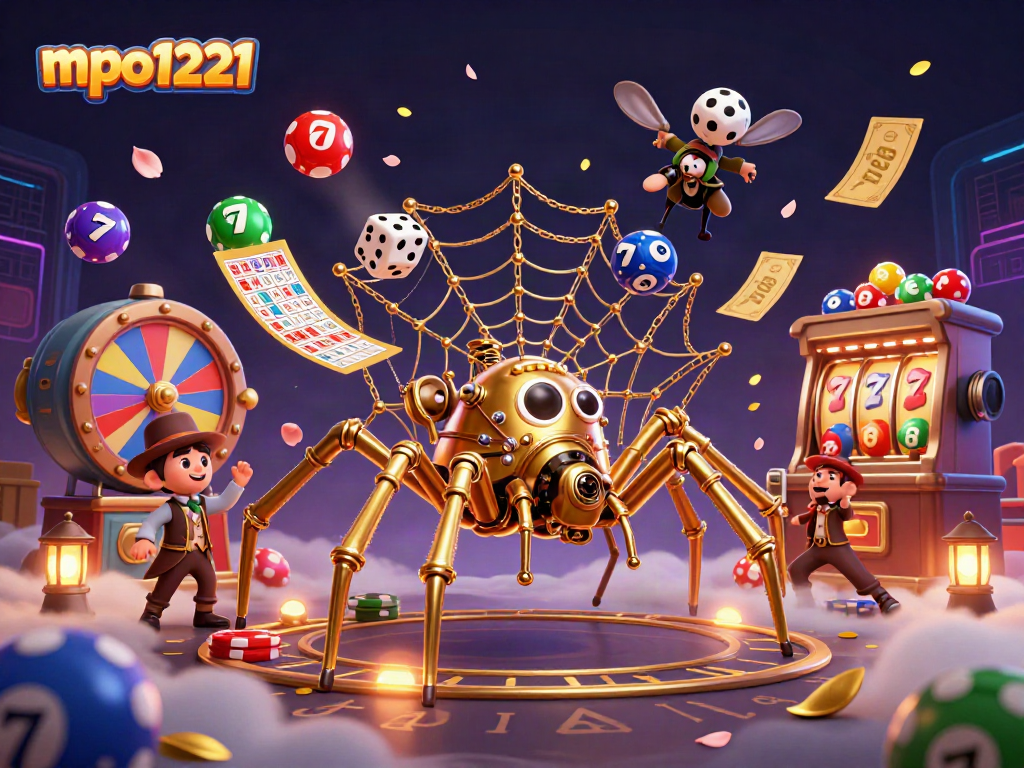 Engage with mpo1221's steampunk casino scene, featuring vivid lottery elements and enchanted atmosphere.