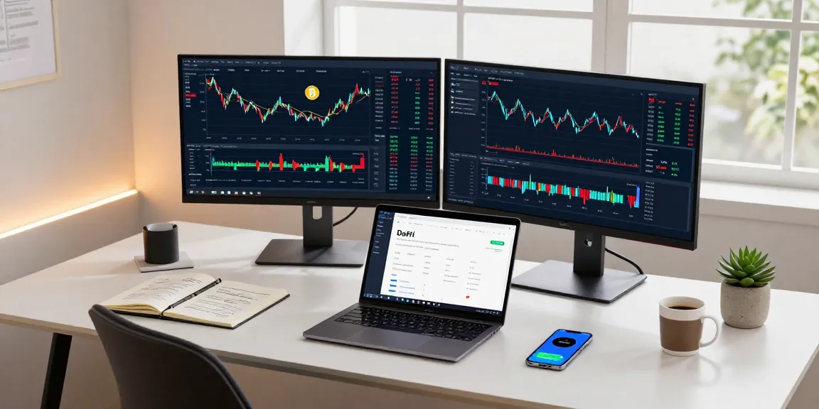 Cricbet99 live trading setup featuring cryptocurrency market data and digital wallet interfaces in a professional workspace.
