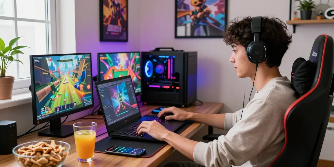 Excited player engaging in Withdraw Bola88 at home with vibrant gaming setup