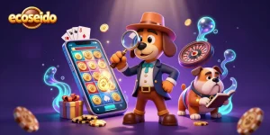 Engage with ecoseido through a thrilling detective scene packed with poker, slots, and vibrant casino elements.