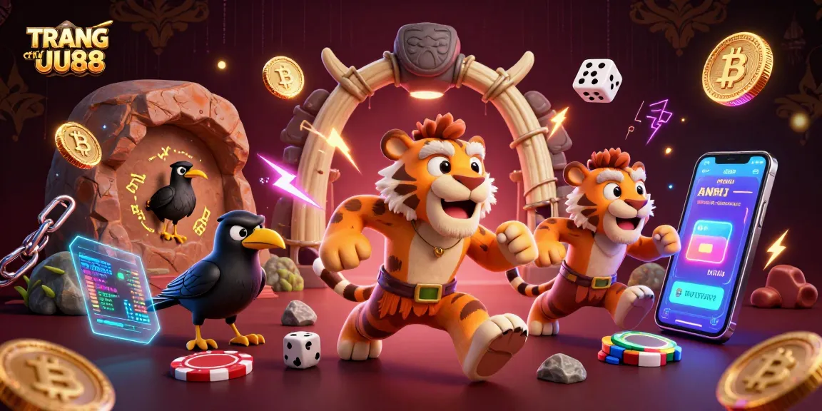 Experience the exciting casino world of TRANG CHỦ UU88 with engaging gaming elements and vibrant characters.
