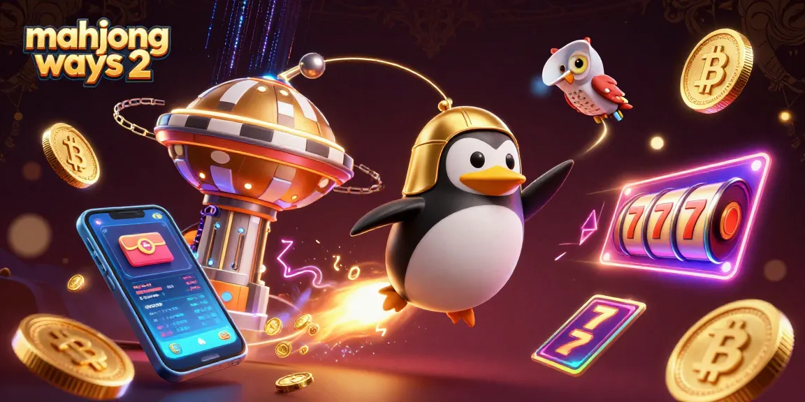 Engage with mahjong ways 2 as the golden penguin rockets through a vibrant casino universe.