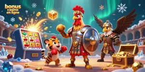 Profitez des bonus casino en ligne avec un montage dynamique de jeux et personnages !