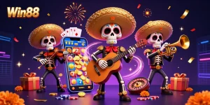 Enjoy thrilling slot games with Win88's vibrant mariachi celebration and dynamic casino elements.