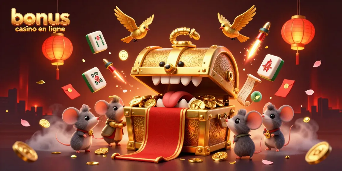 Bonus casino en ligne : Attirez la fortune avec un coffre au trésor attirant les joueurs de la scène animée.