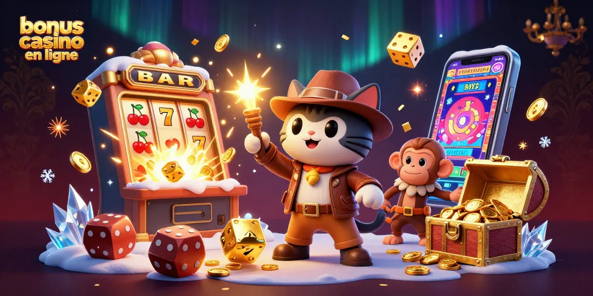 Bonus casino en ligne : l'explorateur et son compagnon découvrent des artefacts dans un temple.