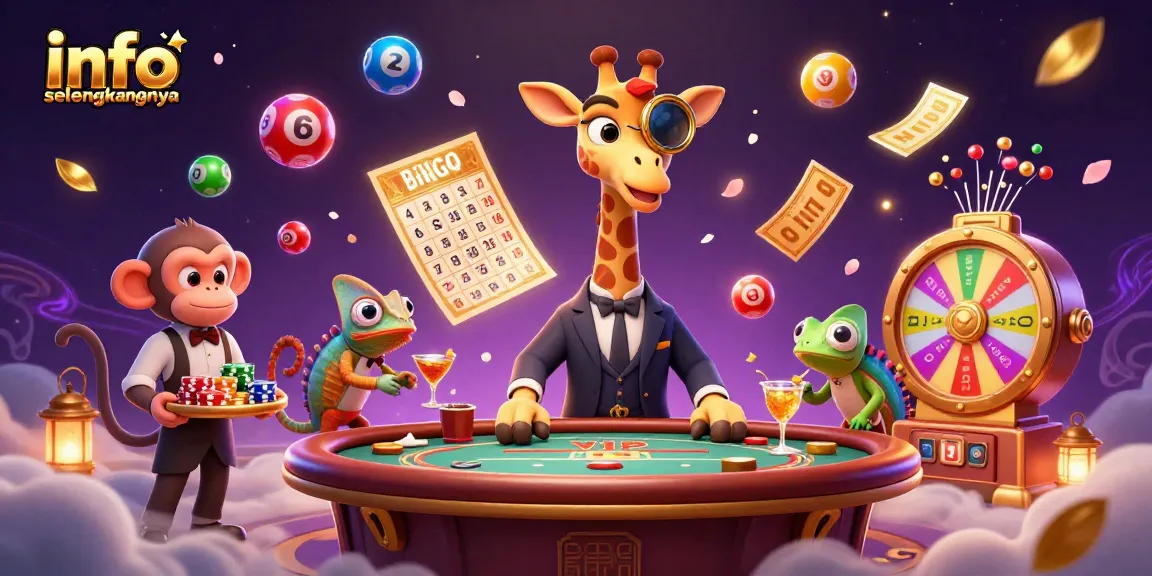 Menganalisa nomor togel dengan info selengkapnya sambil menikmati atmosfer keceriaan permainan dengan ilustrasi kasino yang kaya warna dan detail.