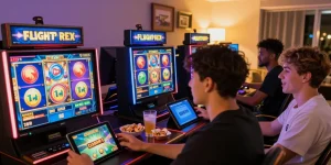 Exciting Playbook88 online gaming scene with players enjoying high RTP slots and vibrant animations.