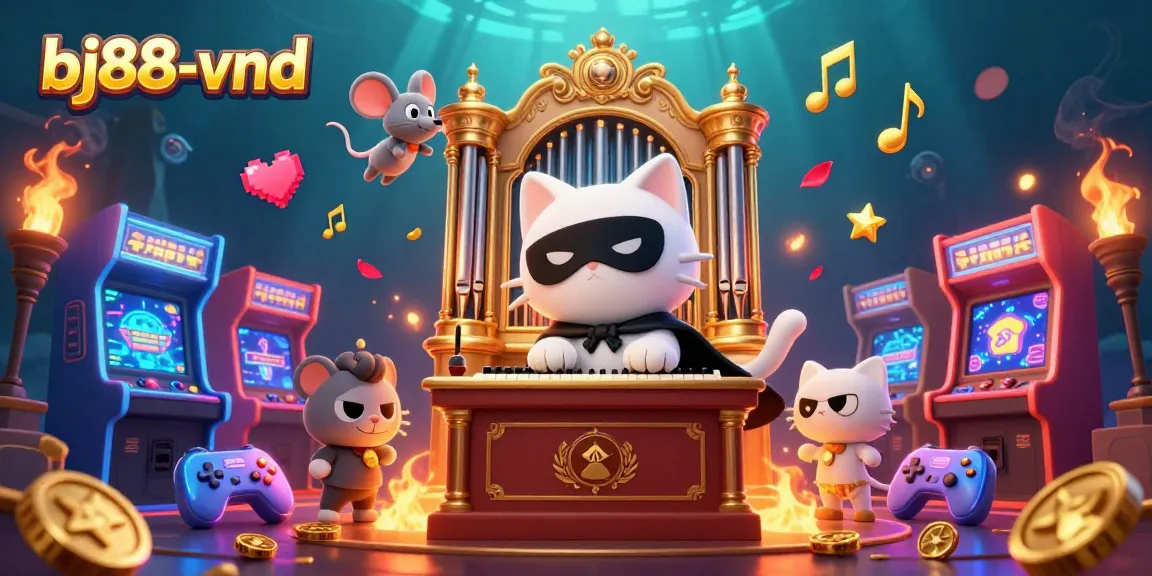 Experience thrilling gameplay at bj88-vnd with captivating 3D illustrations of casino games and characters.
